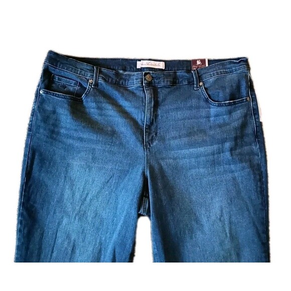 Gloria Vanderbilt Amanda Denim Capri Cropped Jeans 22W Stretch Swan Series New - Picture 11 of 13